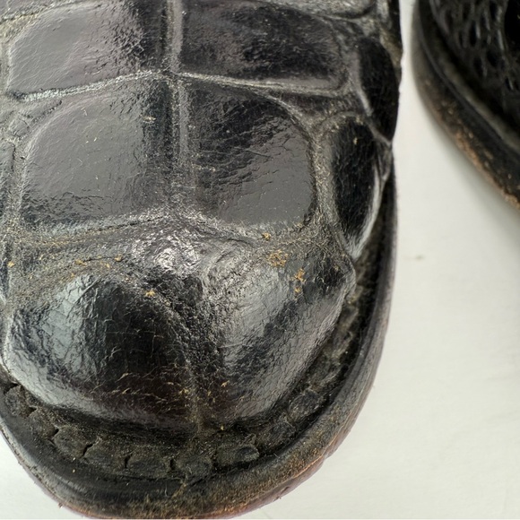 Veari Buitre size 9.5 Men’s Black Alligator Genuine Leather Cowboy Western Boots - Picture 5 of 15